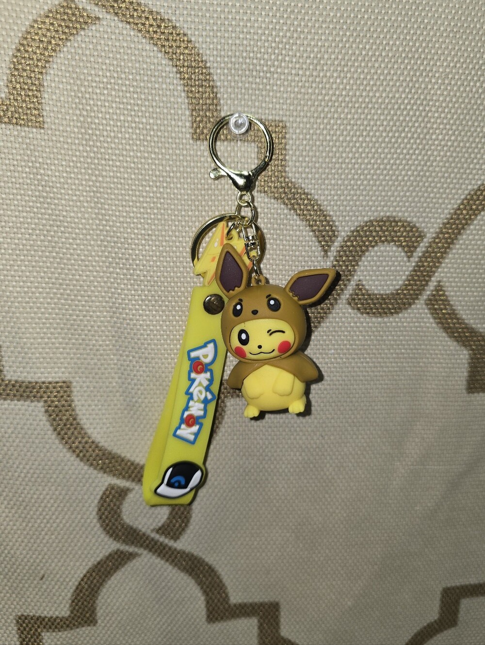 Pokemon Mash-Up 3D Figure Keychains with Carrying Strap Pikachu × Eevee NOB